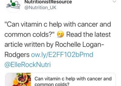 Nutritionist Resource Tweet